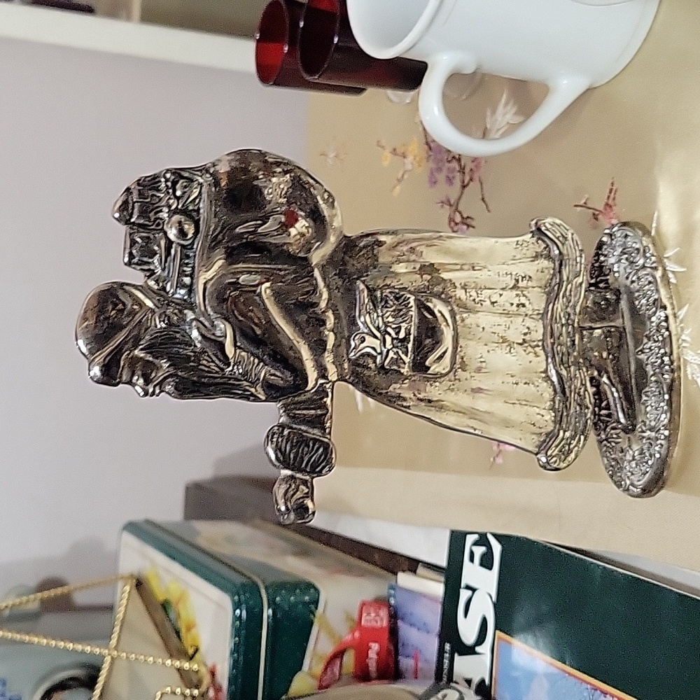 Silver plated Santa Ornament